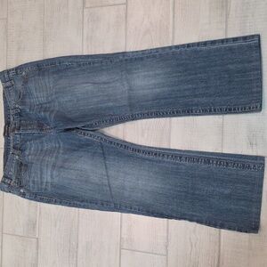 MEK Denim Men's Size 40x30 (Altered) Relaxed Fit Wide Leg Button Fly Emboidered